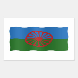 Roma flag rechthoekige sticker