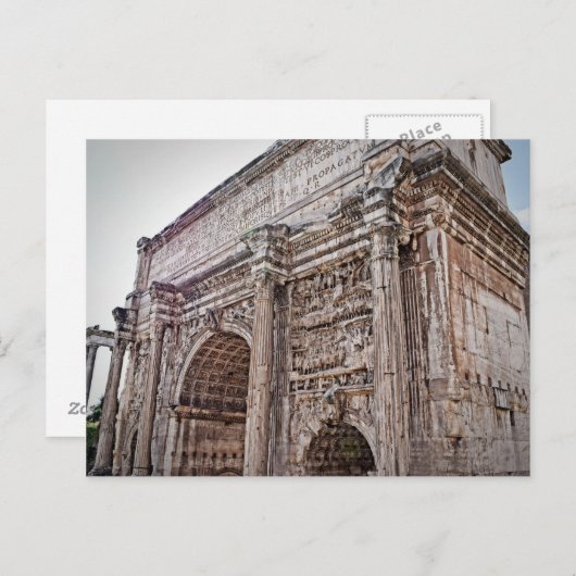 Roma Forum Arch of Septimius Severus Briefkaart (Voorkant / Achterkant)