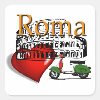 Roma in my Heart Vierkante Sticker