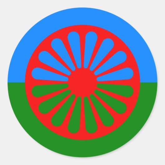 Roma, India Ronde Sticker (Voorkant)