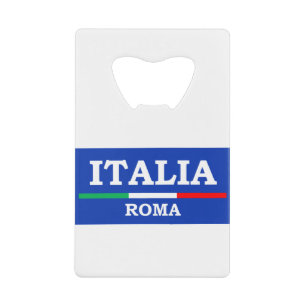Roma Italia Azzurri Italiaanse vlag Creditkaart Flessenopener