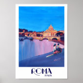 Roma Italia Retro Poster (Voorkant)