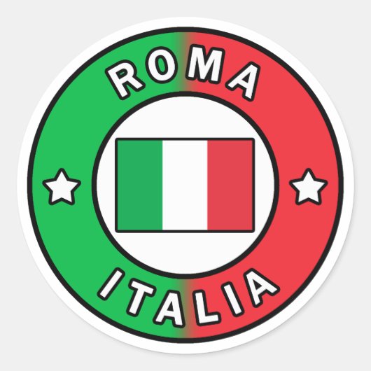 Roma Italia Ronde Sticker (Voorkant)