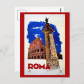  Roma Italiaanse reis Rome Briefkaart (Voorkant / Achterkant)