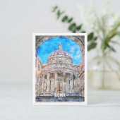 Roma Italië Beroemde Reisplaats Waterverf schets Briefkaart (Staand voorkant)