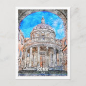 Roma Italië Beroemde Reisplaats Waterverf schets Briefkaart (Voorkant)