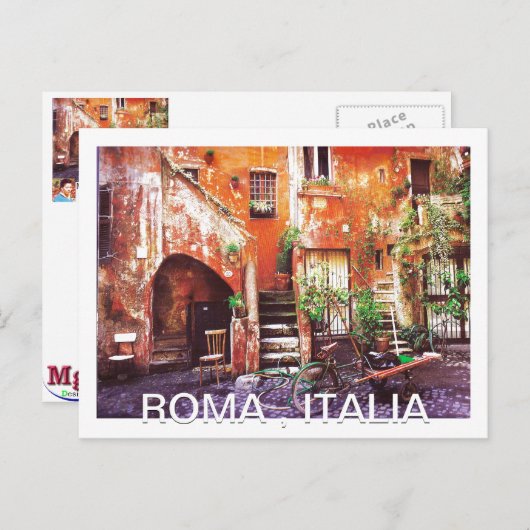 ROMA, ITALIË BRIEFKAART (Voorkant / Achterkant)