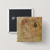 Roma La Veuve Vierkante Button 5,1 Cm (Voorkant /achterkant)