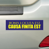 Roma Locuta Est Bumpersticker (Op auto)