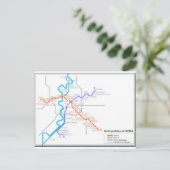 Roma-metrokaart Briefkaart (Staand voorkant)