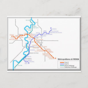 Roma-metrokaart Briefkaart