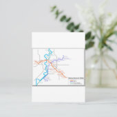 Roma-metrokaart Briefkaart (Staand voorkant)