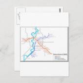 Roma-metrokaart Briefkaart (Voorkant / Achterkant)