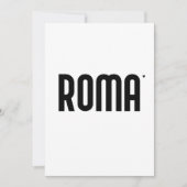 Roma - minimalistic typography card kaart (Voorkant)