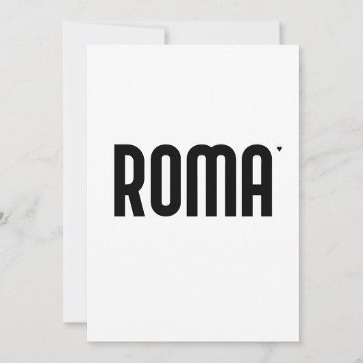 Roma - minimalistic typography card kaart (Voorkant)