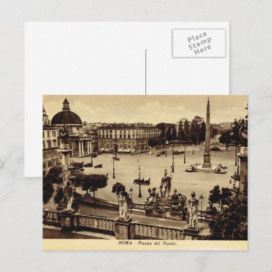 Roma, Piazza del Paulo Briefkaart (Voorkant / Achterkant)