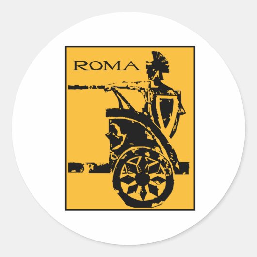 Roma-Poster Ronde Sticker (Voorkant)