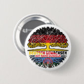 Roma Romani Deutsch Baum Wurzel Deutschland Ronde Button 5,7 Cm (Voorkant /achterkant)