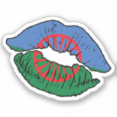 Roma Romani Lipstick Liefde Vlag Sticker (Voorkant)