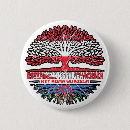 Roma Romani Österreichisch Baum Wurzel Ronde Button 5,7 Cm (Voorkant)