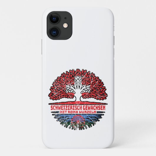 Roma Romani Schweizer Schweiz Baum Wurzel Flagge Case-Mate iPhone Case (Achterkant)