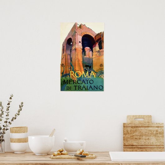 ROMA ROME MERCATO DI TRAIANO Trajan Market  Poster (Keuken)