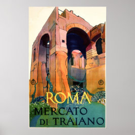 ROMA ROME MERCATO DI TRAIANO Trajan Market  Poster