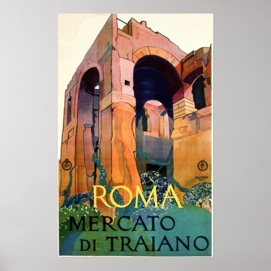 ROMA ROME MERCATO DI TRAIANO Trajan Market  Poster (Voorkant)
