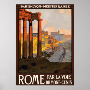 Roma, Rome, oude ruïnes, Italië reisposter Poster