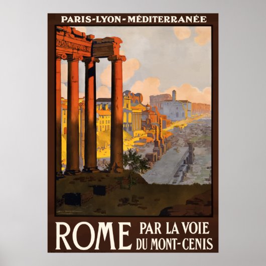 Roma, Rome, oude ruïnes, Italië reisposter Poster (Voorkant)