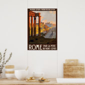 Roma, Rome, oude ruïnes, Italië reisposter Poster (Keuken)