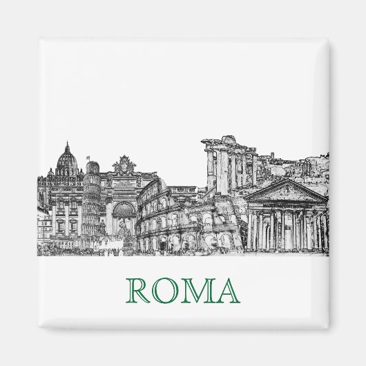 Roma, Rome... reis souvenir cadeaus Magneet (Voorkant)