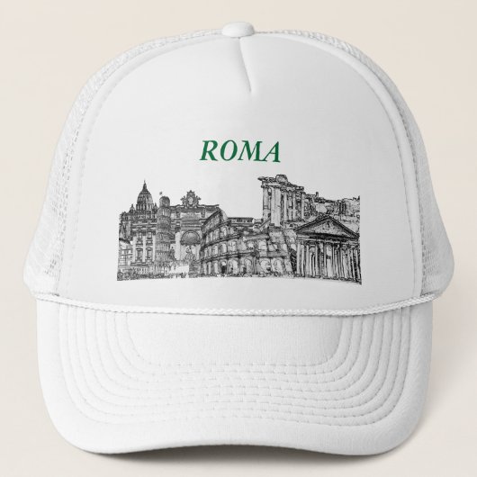 Roma, Rome... reissouvenircadeaus Trucker Pet (Voorkant)