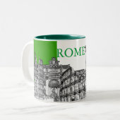 Roma, Rome... reissouvenircadeaus Tweekleurige Koffiemok (Voorkant links)