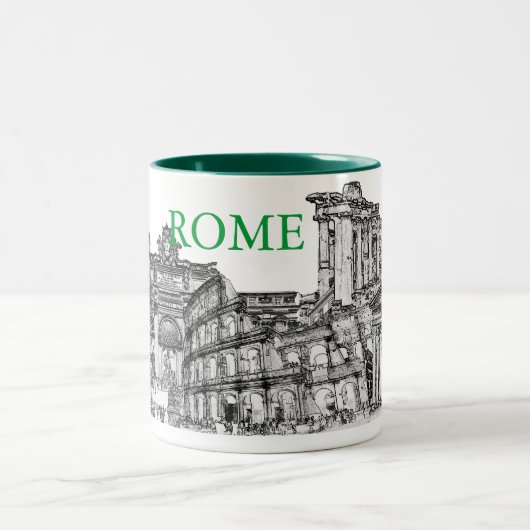 Roma, Rome... reissouvenircadeaus Tweekleurige Koffiemok (Center)