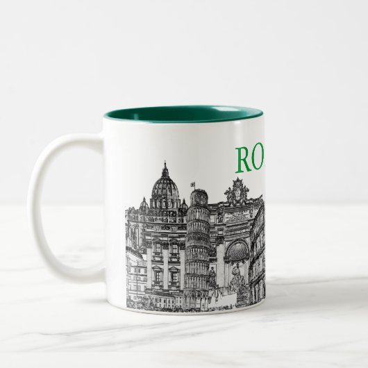 Roma, Rome... reissouvenircadeaus Tweekleurige Koffiemok (Links)