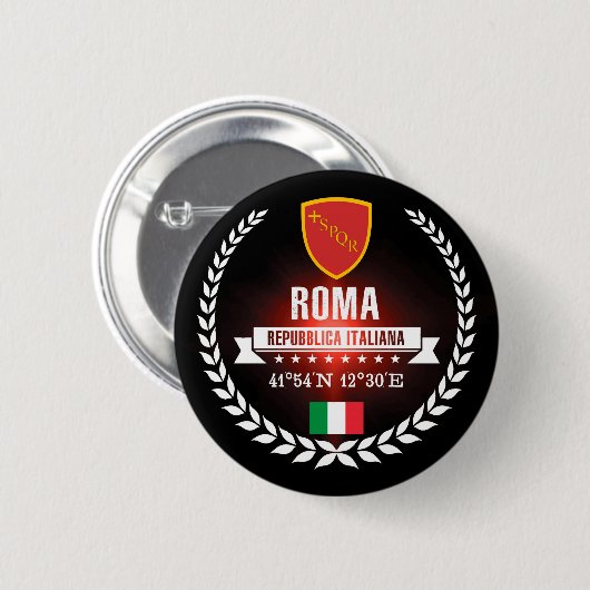 Roma Ronde Button 5,7 Cm (Voorkant /achterkant)