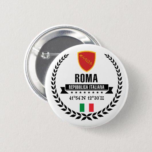 Roma Ronde Button 5,7 Cm (Voorkant /achterkant)