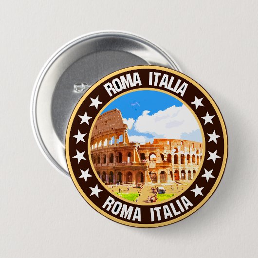 Roma Ronde Button 7,6 Cm (Voorkant /achterkant)