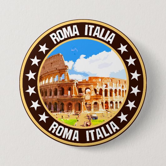 Roma Ronde Button 7,6 Cm (Voorkant)