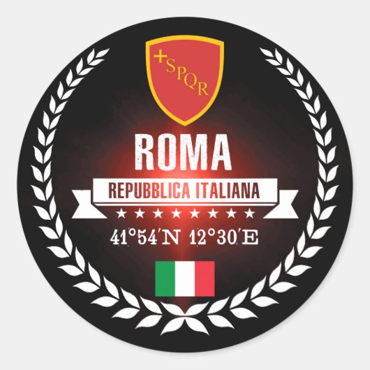 Roma Ronde Sticker (Voorkant)