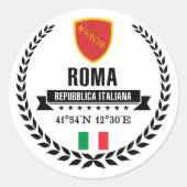Roma Ronde Sticker (Voorkant)