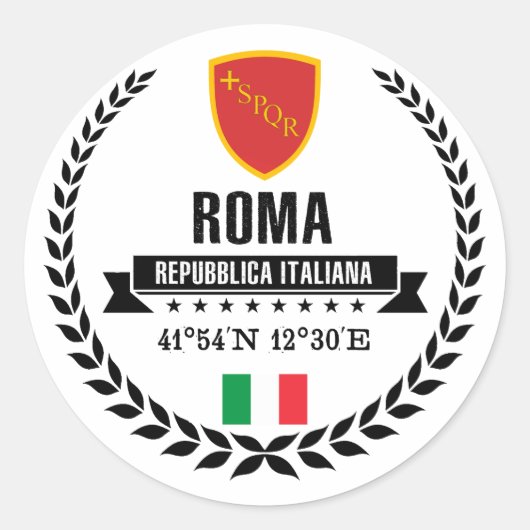 Roma Ronde Sticker (Voorkant)