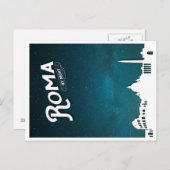 Roma 's nachts . briefkaart (Voorkant / Achterkant)