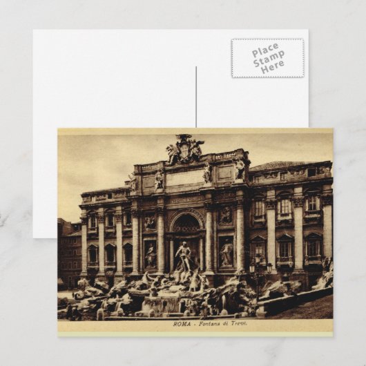 Roma Trevi-fontein Briefkaart (Voorkant / Achterkant)