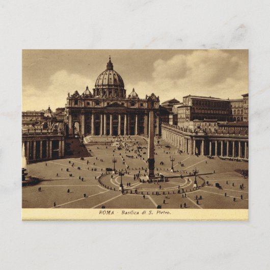 Roma, Vaticaan, Sint-Peter-plein Briefkaart (Voorkant)