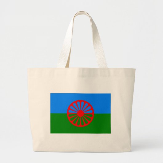 Roma-vlag (Roma-vlag) Grote Tote Bag (Voorkant)