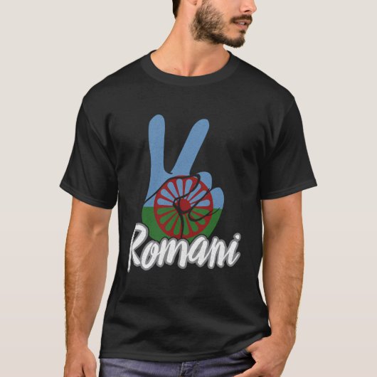Roma zigeuners Romani dialect Romanko Flako Rajast T-shirt (Voorkant)