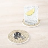  Roma zigeunerwagen Zandsteen Onderzetter (Zijkant)