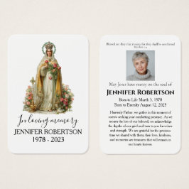 Romaans Katholieke Herdenkingskaart voor de Uitvaa Visitekaartje